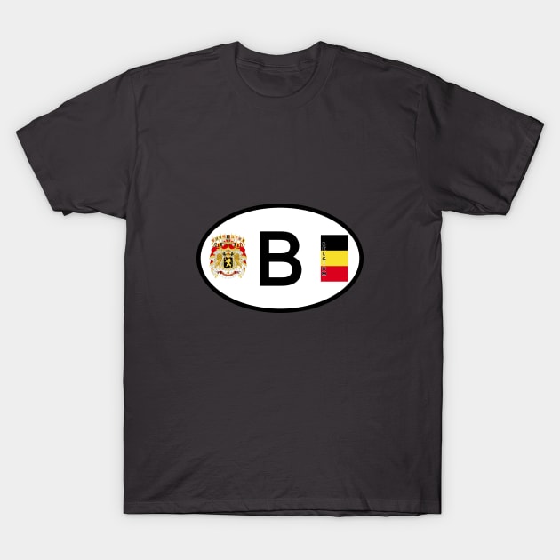 Belgium car country code T-Shirt by Travellers